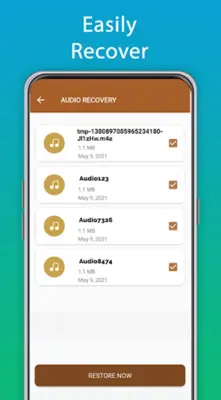 Recover Audio android App screenshot 0